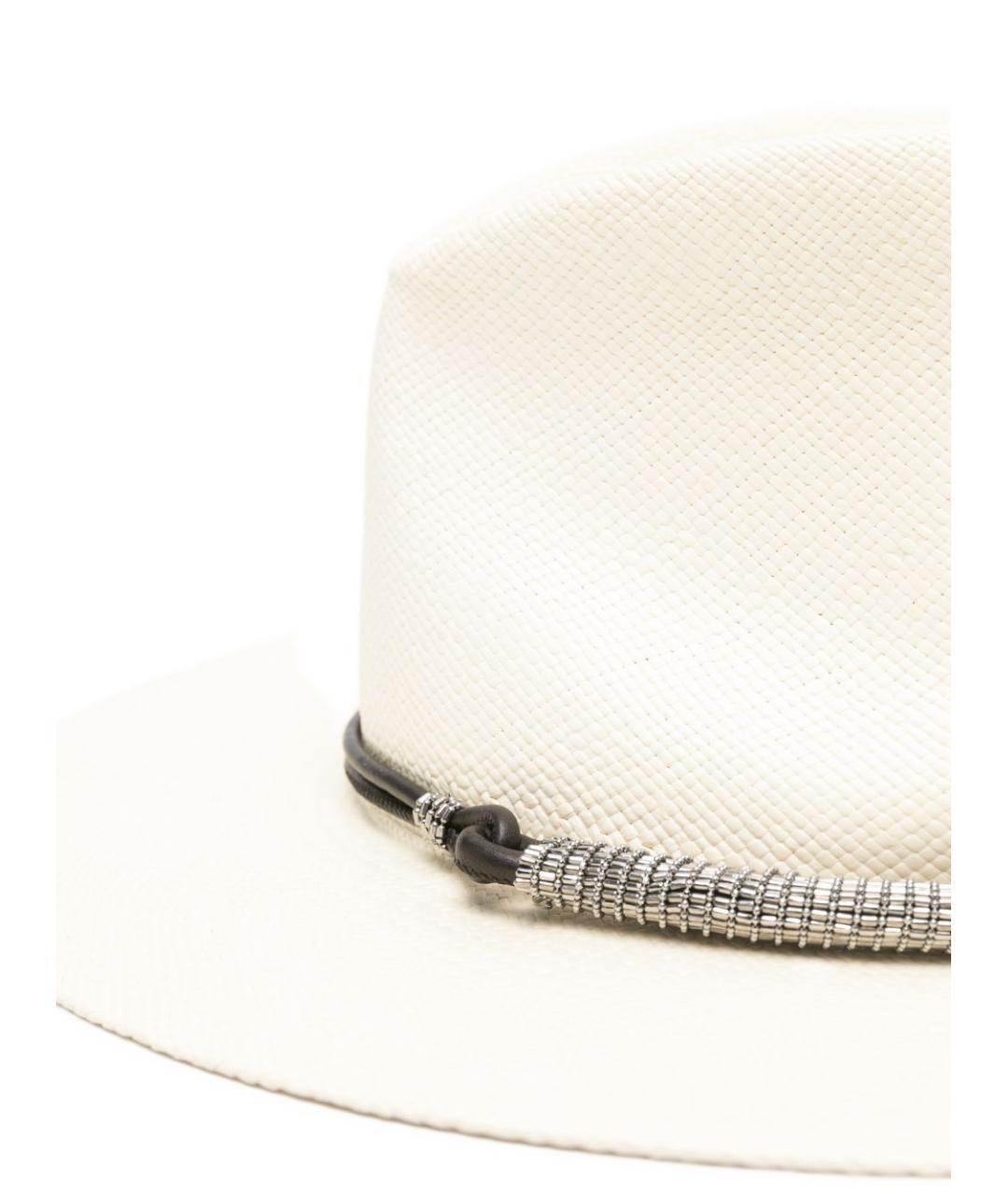 BRUNELLO CUCINELLI Белая шляпа, фото 2