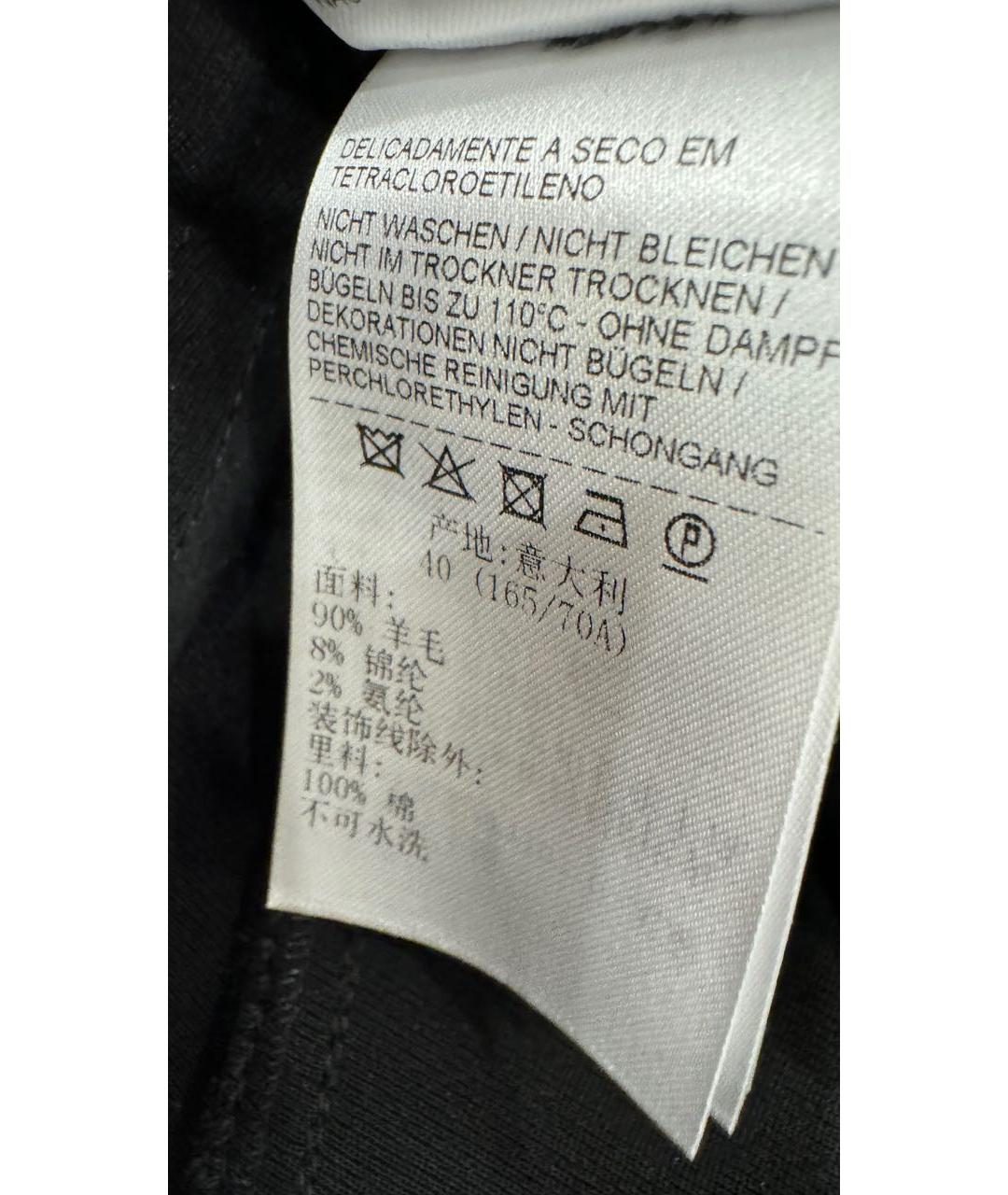BOTTEGA VENETA Черные полиэстеровые прямые брюки, фото 7