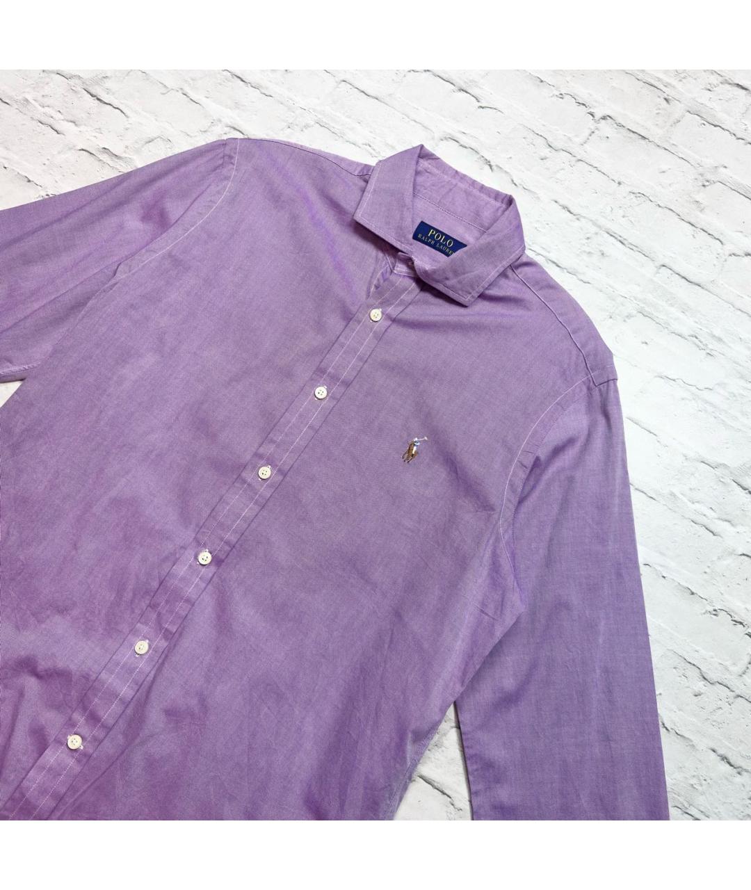 POLO RALPH LAUREN Розовая хлопковая кэжуал рубашка, фото 2