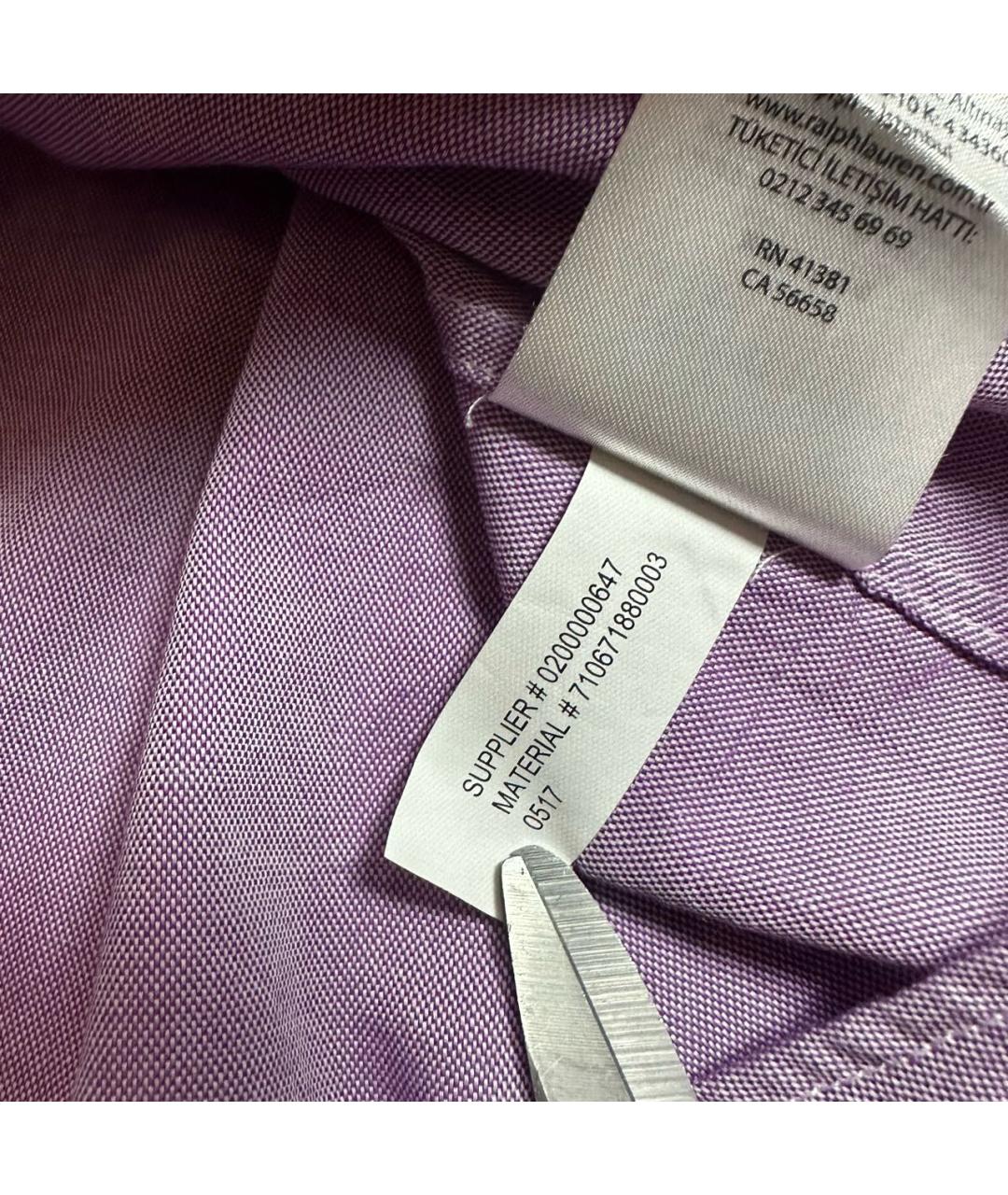 POLO RALPH LAUREN Розовая хлопковая кэжуал рубашка, фото 8