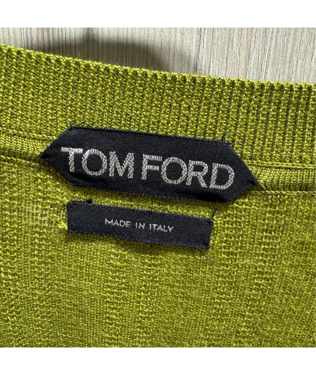 TOM FORD Зеленый кашемировый джемпер / свитер, фото 4