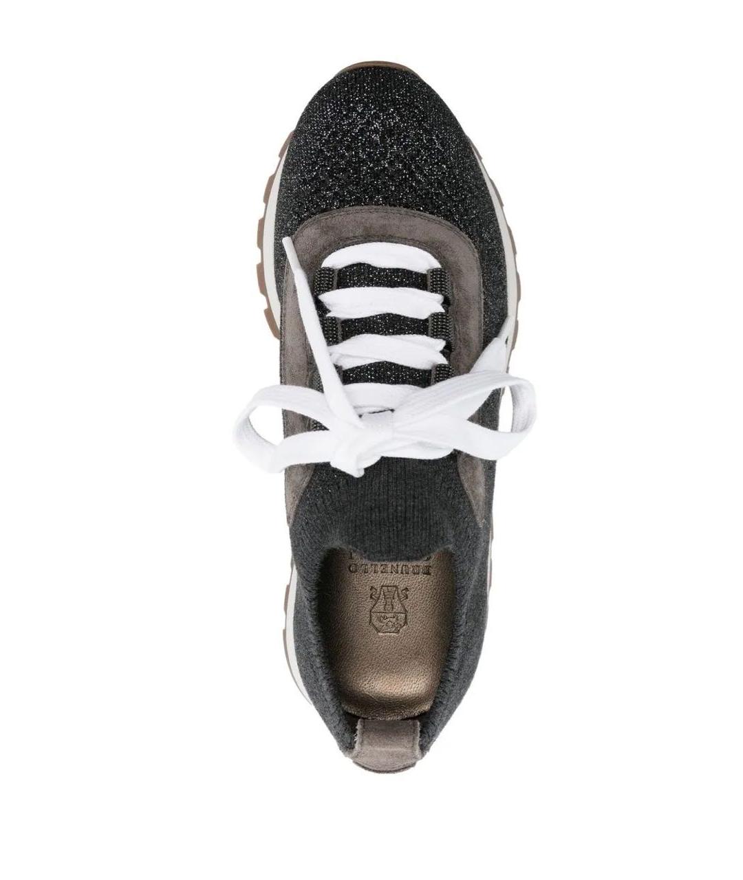 BRUNELLO CUCINELLI Серые кроссовки, фото 3