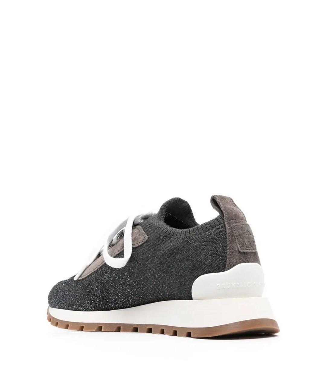 BRUNELLO CUCINELLI Серые кроссовки, фото 4