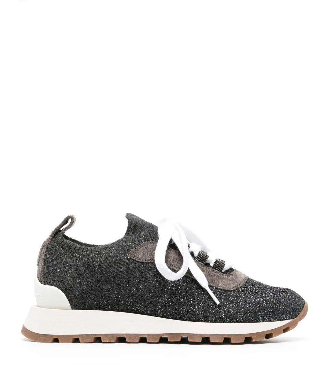 BRUNELLO CUCINELLI Серые кроссовки, фото 5