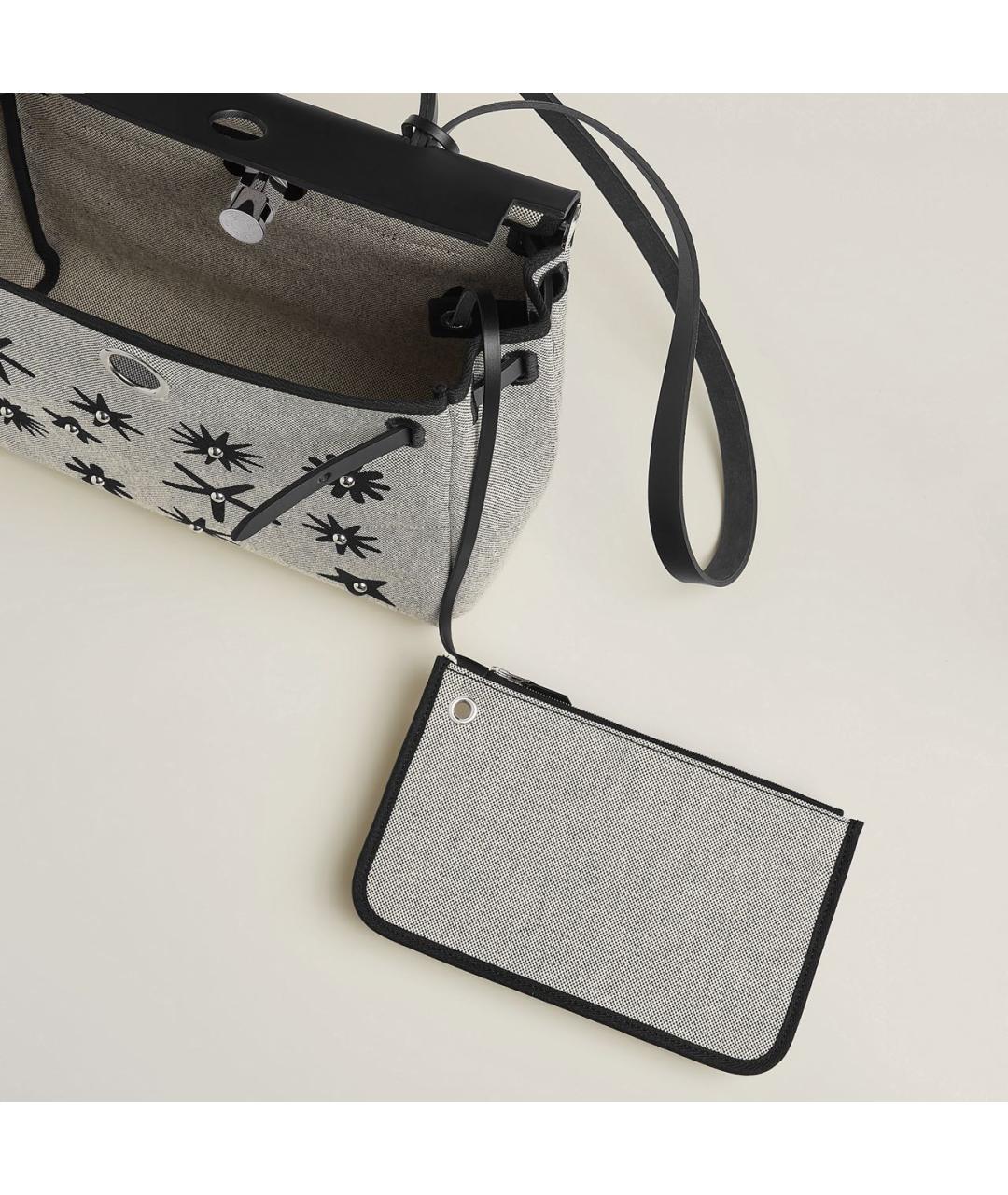 HERMES Серая сумка с короткими ручками, фото 3