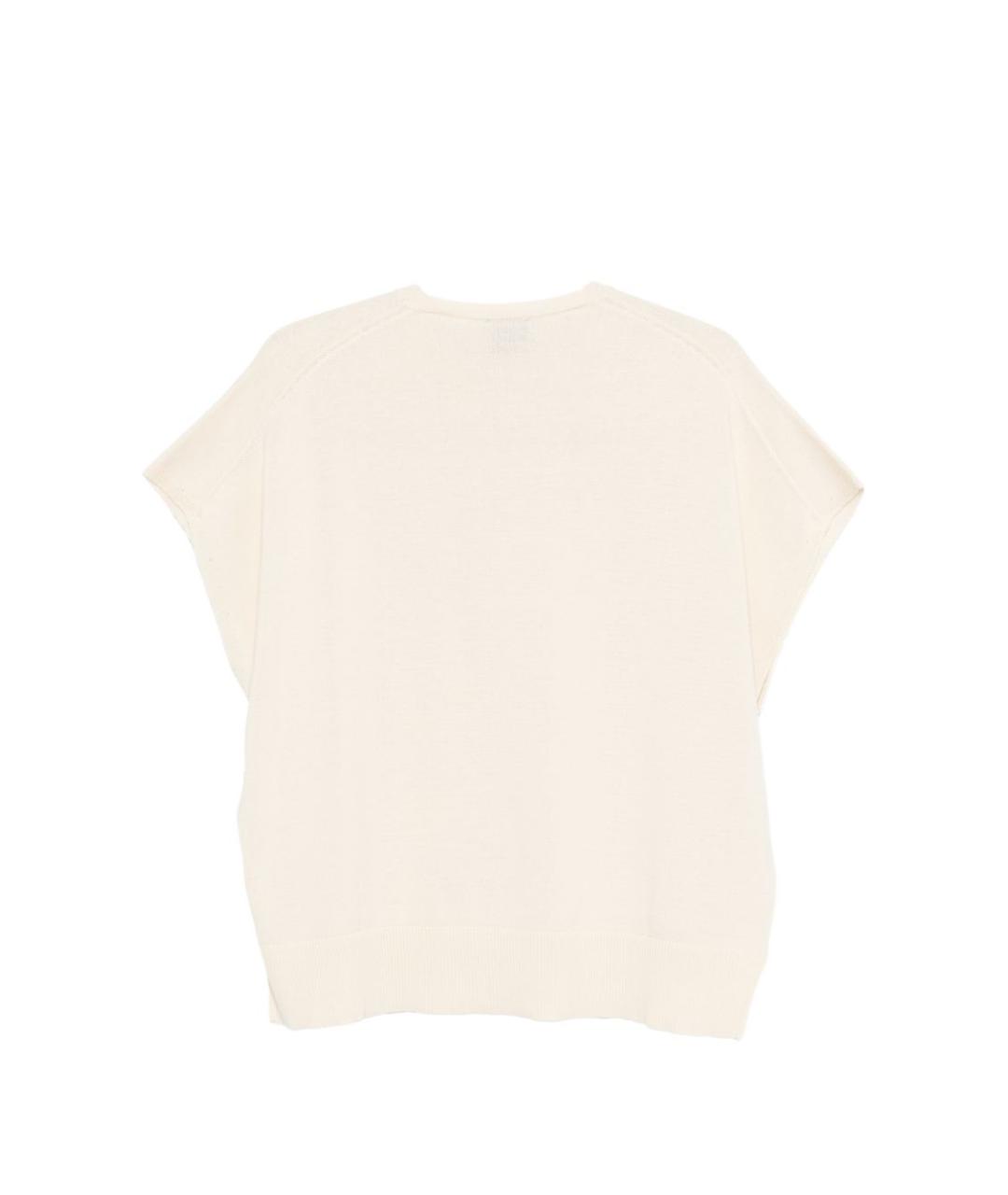 ALYSI Бежевая хлопковая футболка, фото 2