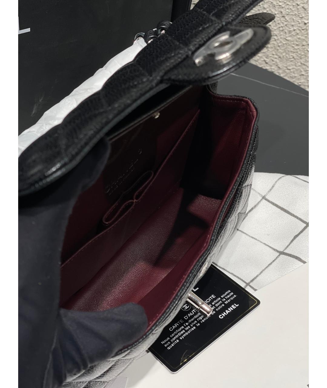 CHANEL Черная кожаная сумка через плечо, фото 8