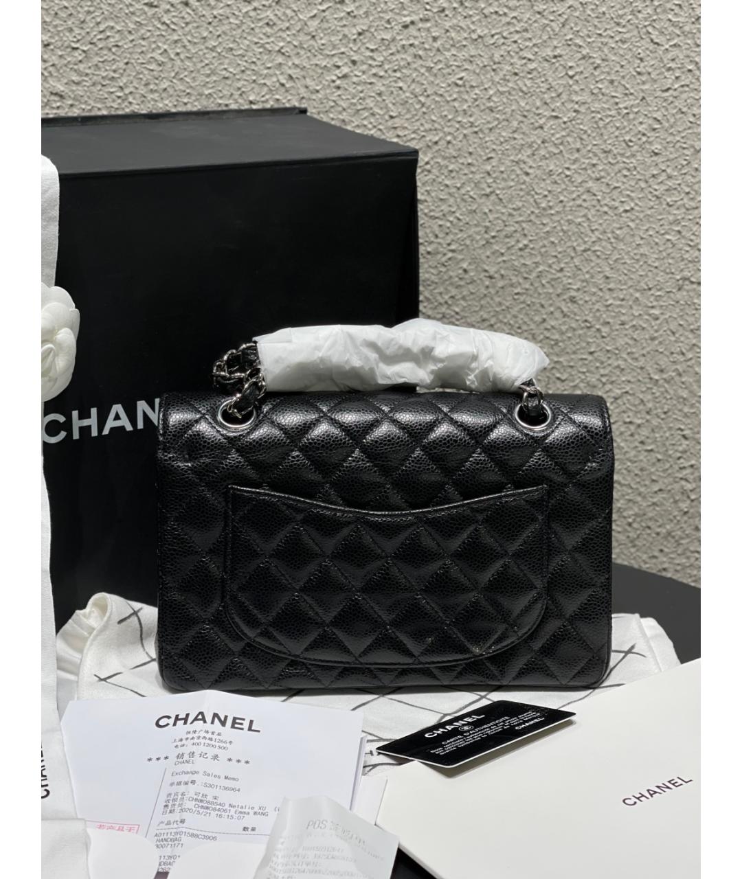 CHANEL Черная кожаная сумка через плечо, фото 5