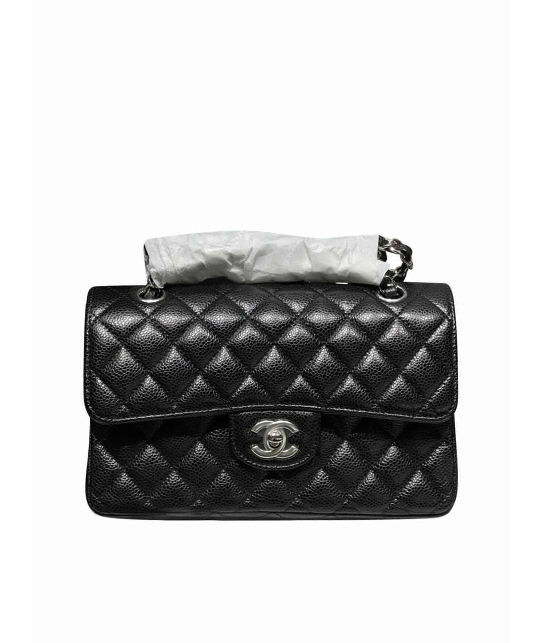 CHANEL Черная кожаная сумка через плечо, фото 1