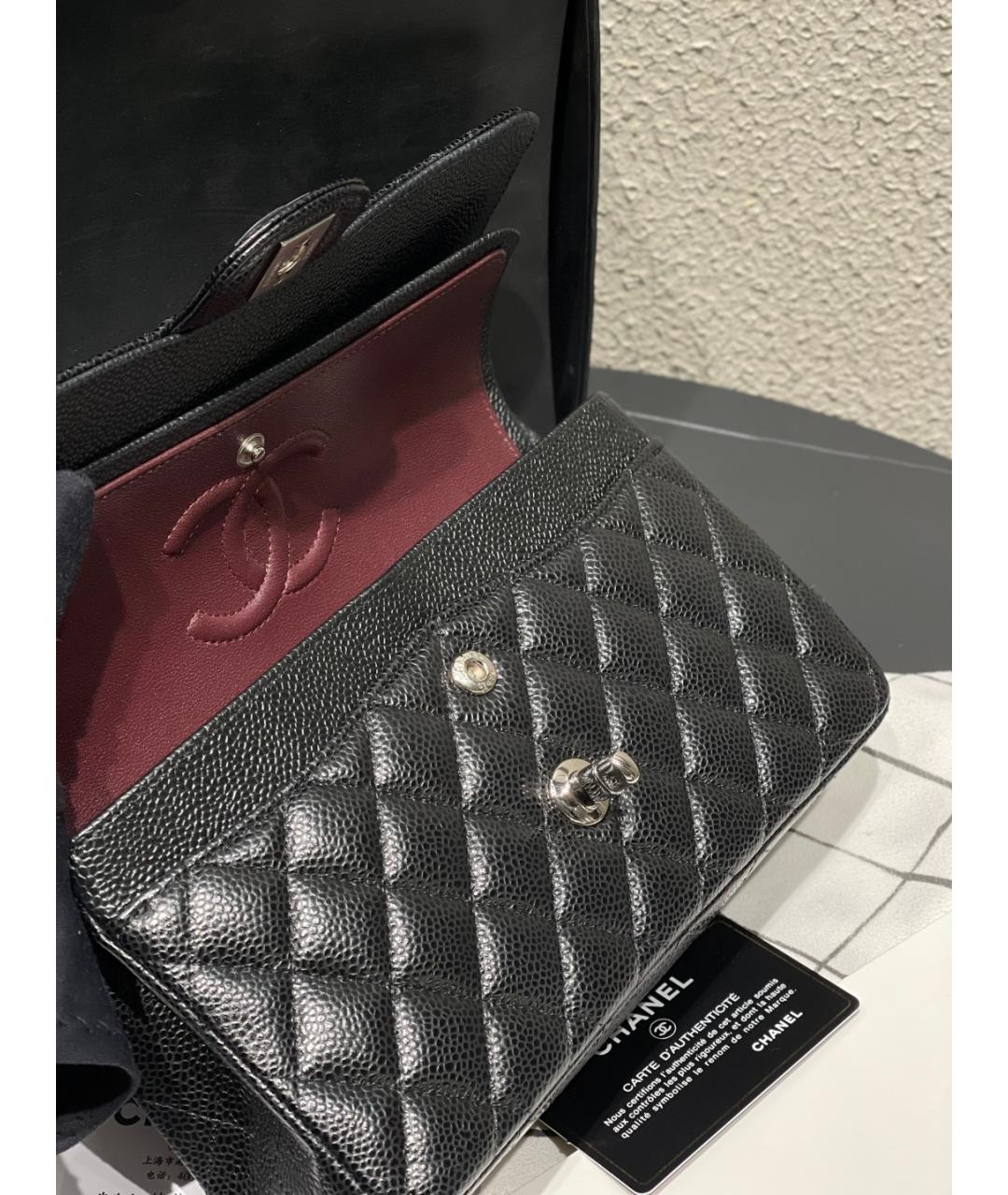 CHANEL Черная кожаная сумка через плечо, фото 7