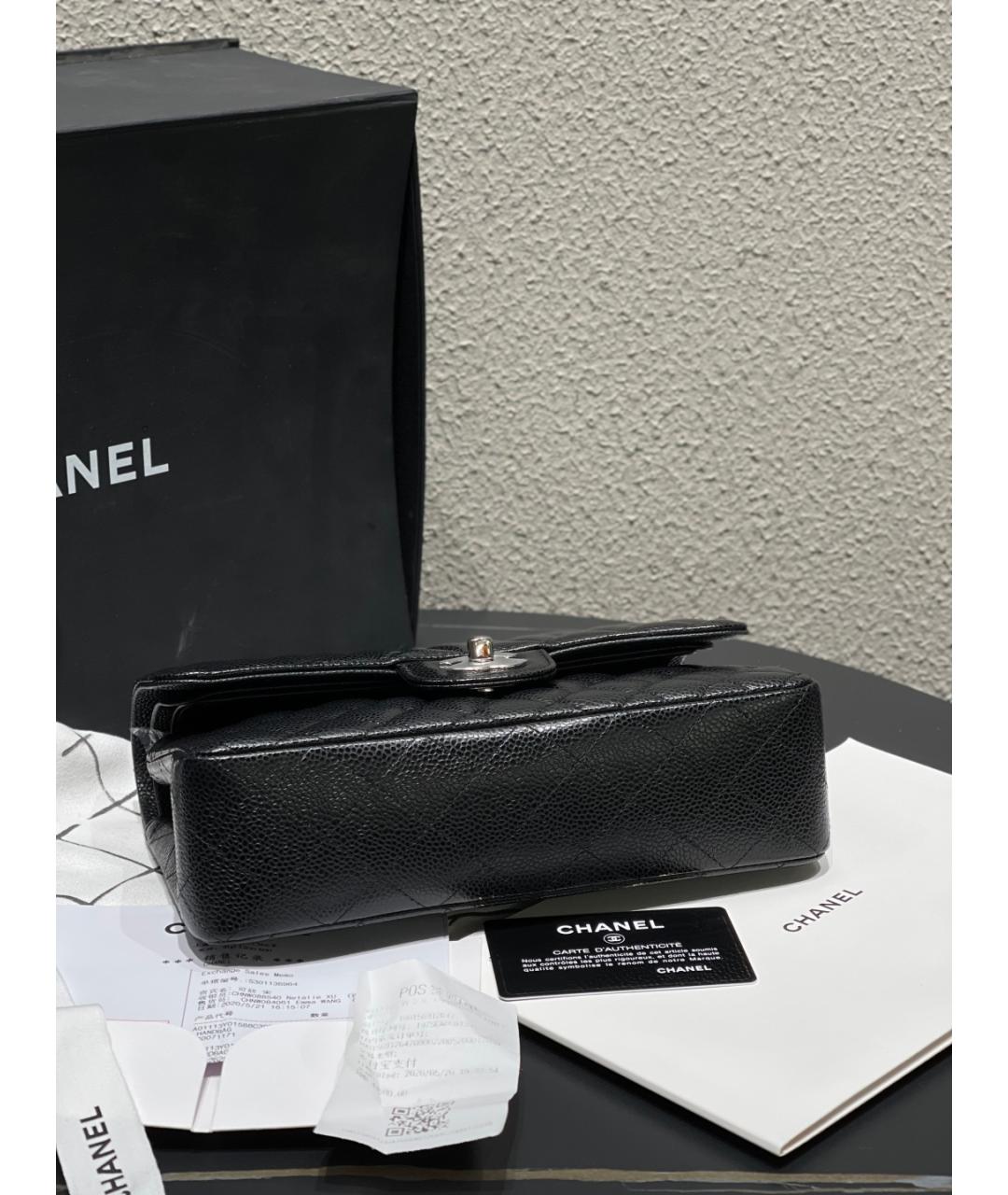 CHANEL Черная кожаная сумка через плечо, фото 6