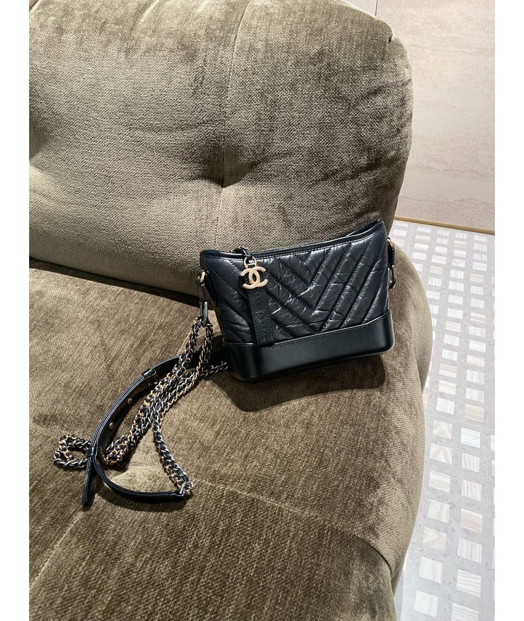 CHANEL Черная кожаная сумка через плечо, фото 2