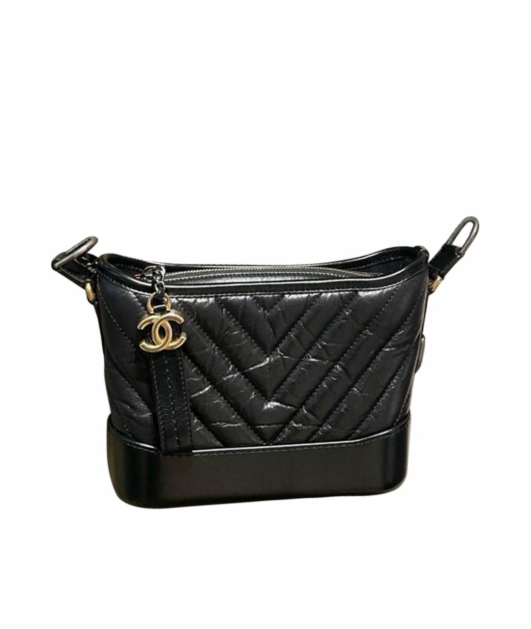 CHANEL Черная кожаная сумка через плечо, фото 1