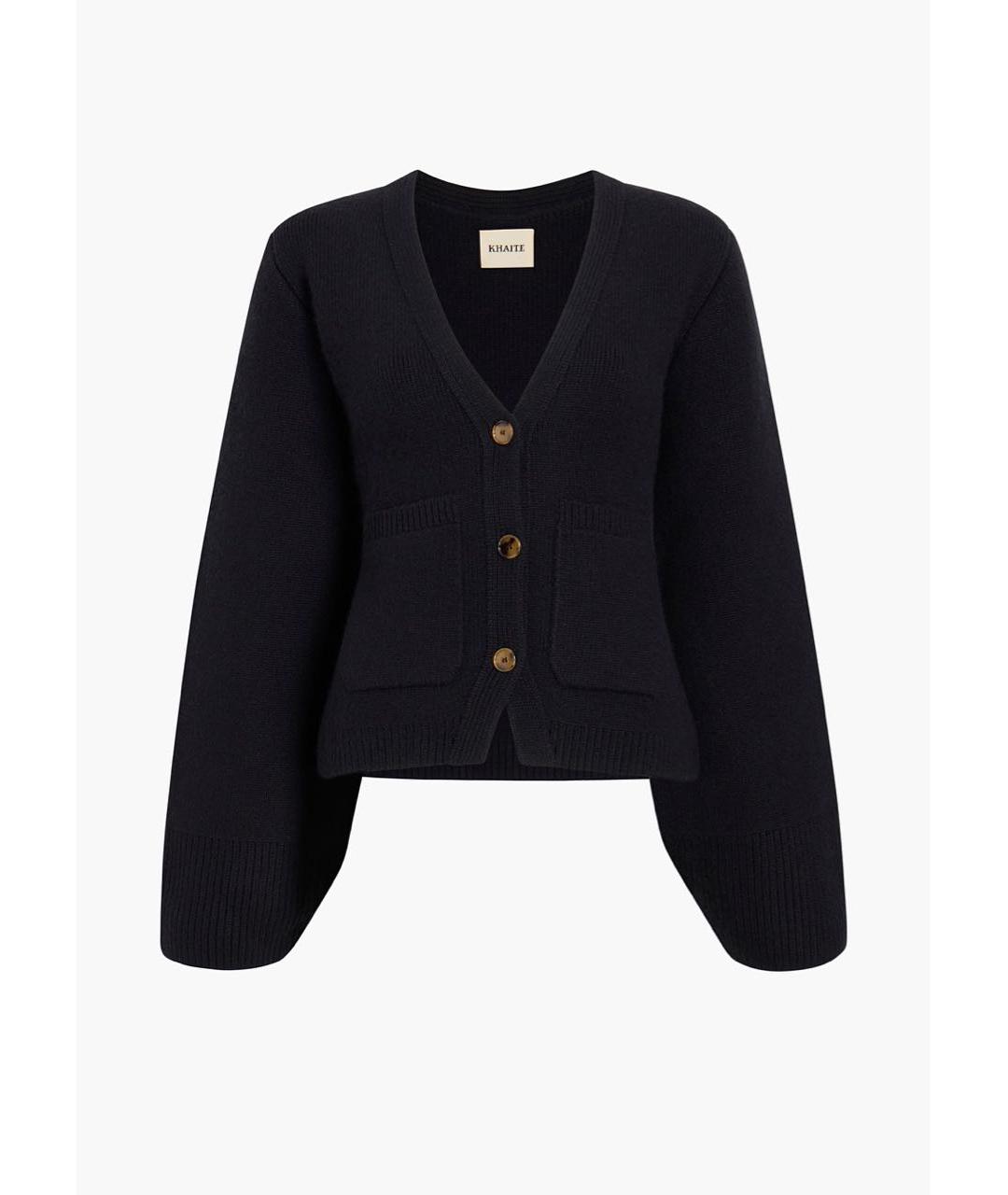 KHAITE Черный кашемировый кардиган, фото 6
