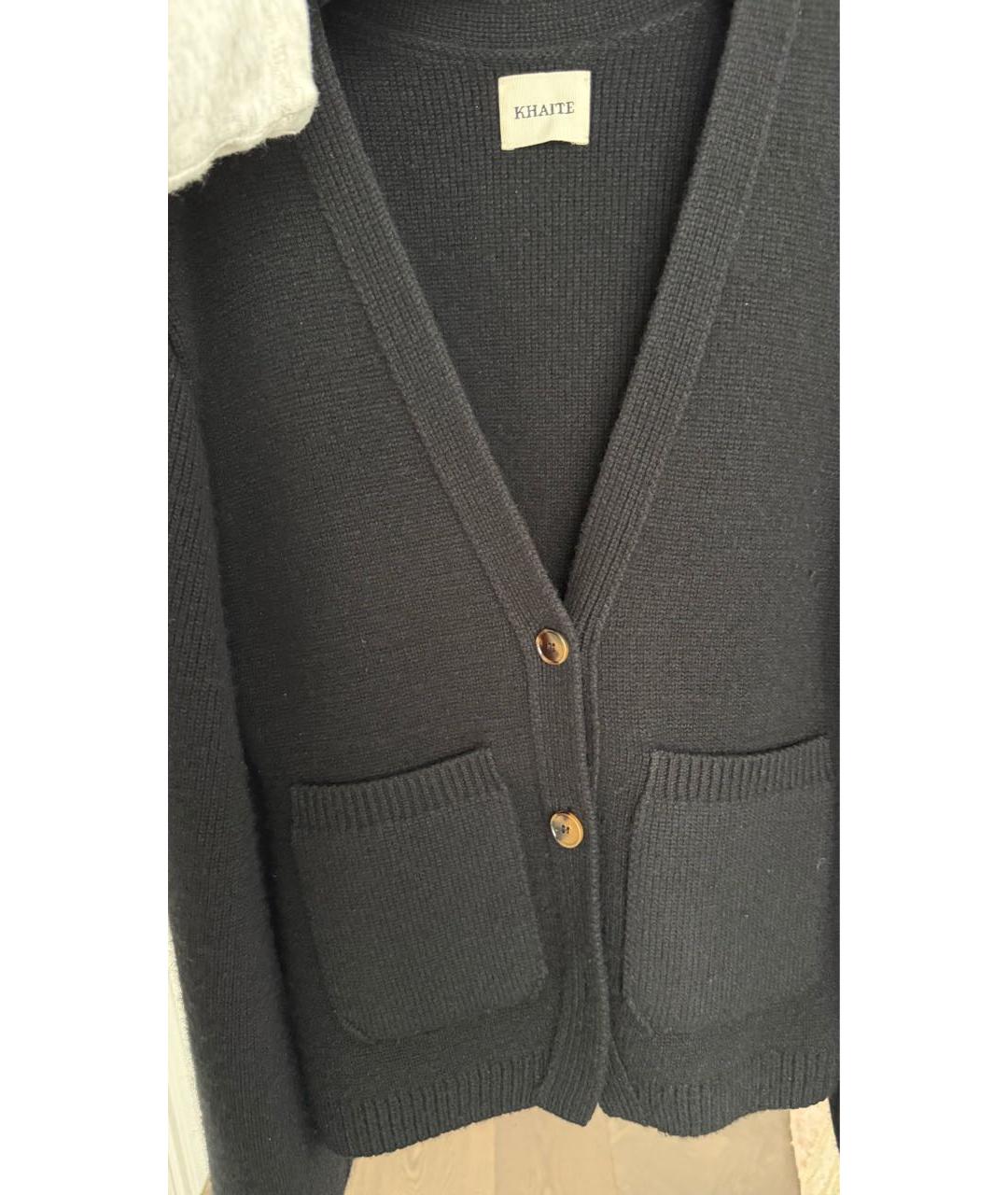 KHAITE Черный кашемировый кардиган, фото 5