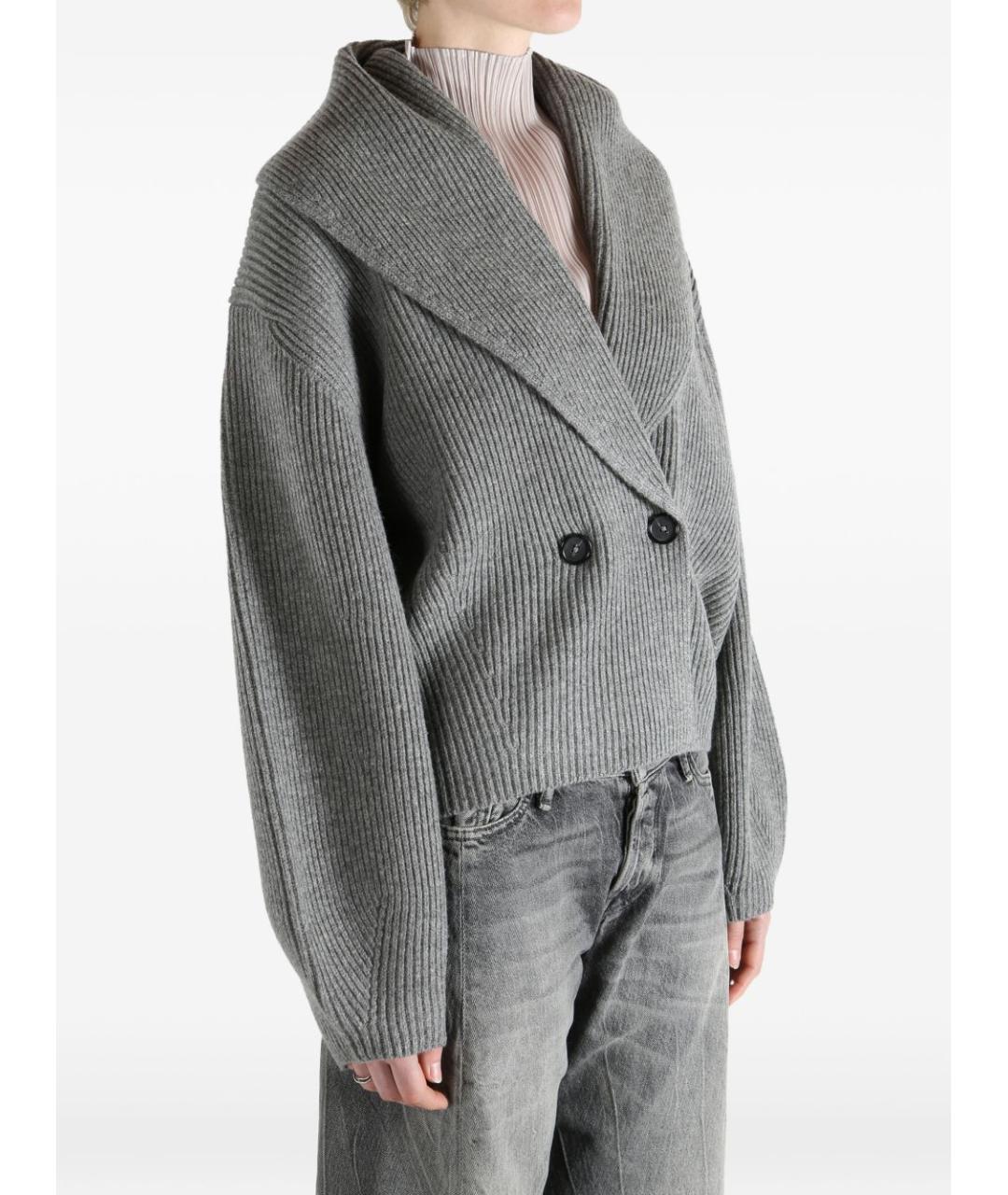 TOTEME Серый шерстяной кардиган, фото 4