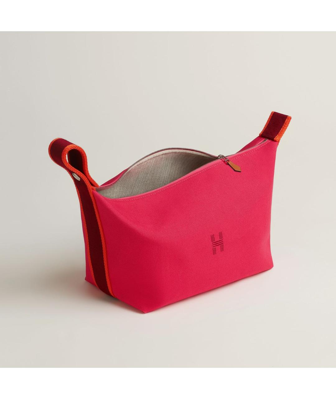 HERMES Фуксия хлопковая косметичка, фото 2