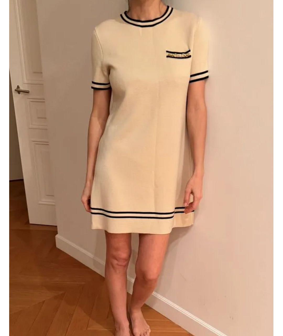 GUCCI Белое шерстяное повседневное платье, фото 6