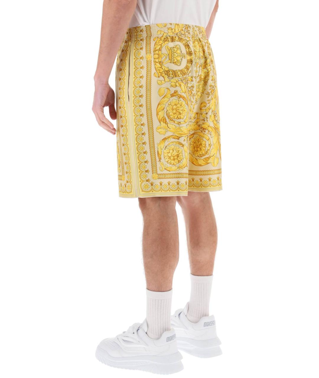 VERSACE Мульти шелковые шорты, фото 3