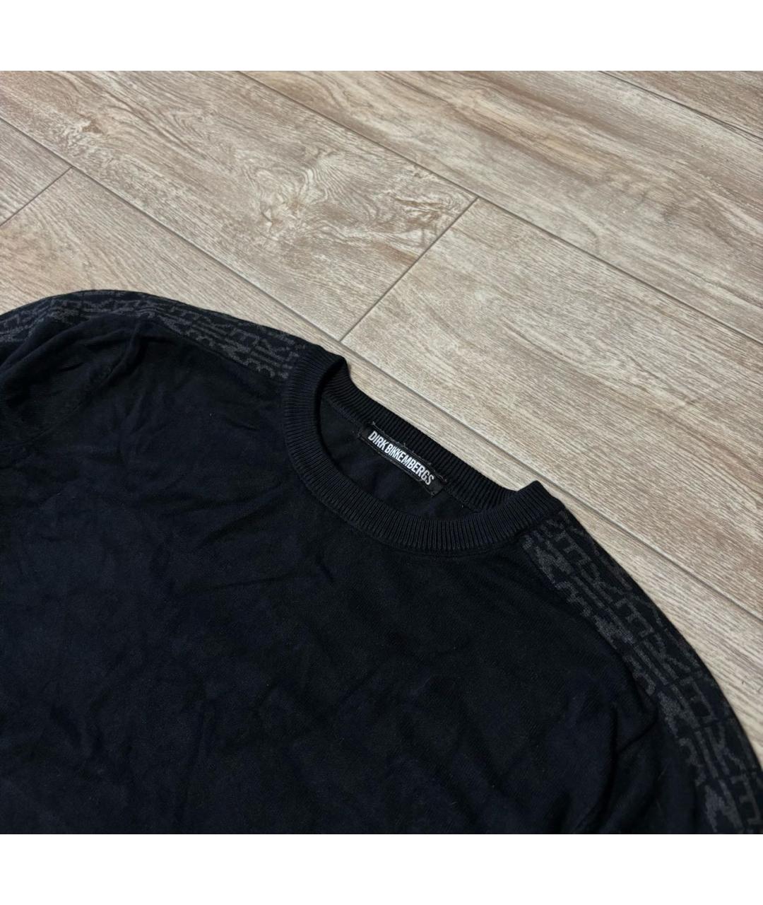BIKKEMBERGS Черный шерстяной джемпер / свитер, фото 2