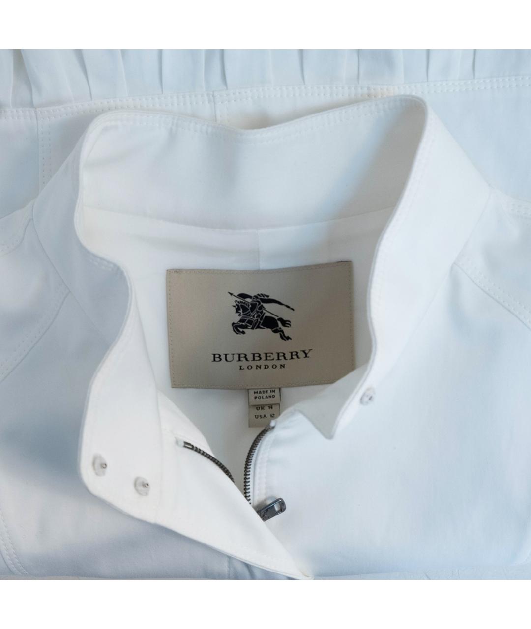 BURBERRY Белый хлопковый жакет/пиджак, фото 3