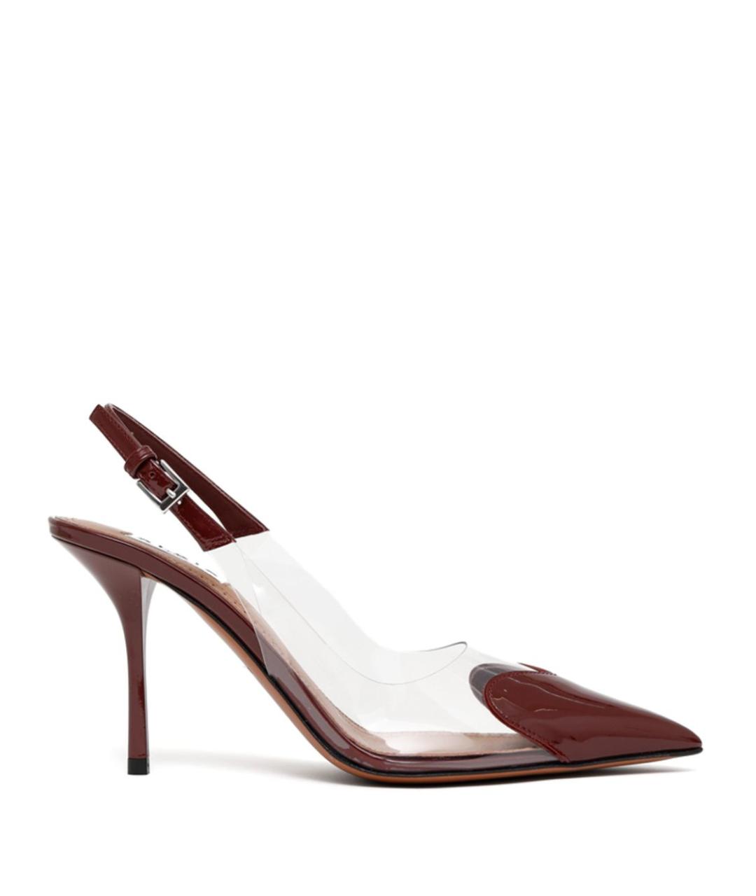 ALAIA Бордовые кожаные туфли, фото 1