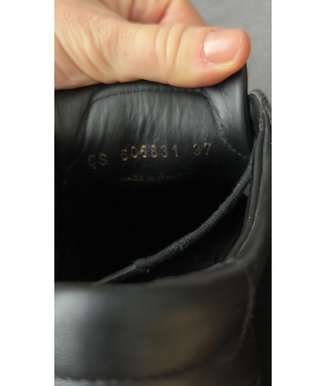 SAINT LAURENT Черные кожаные кеды, фото 4