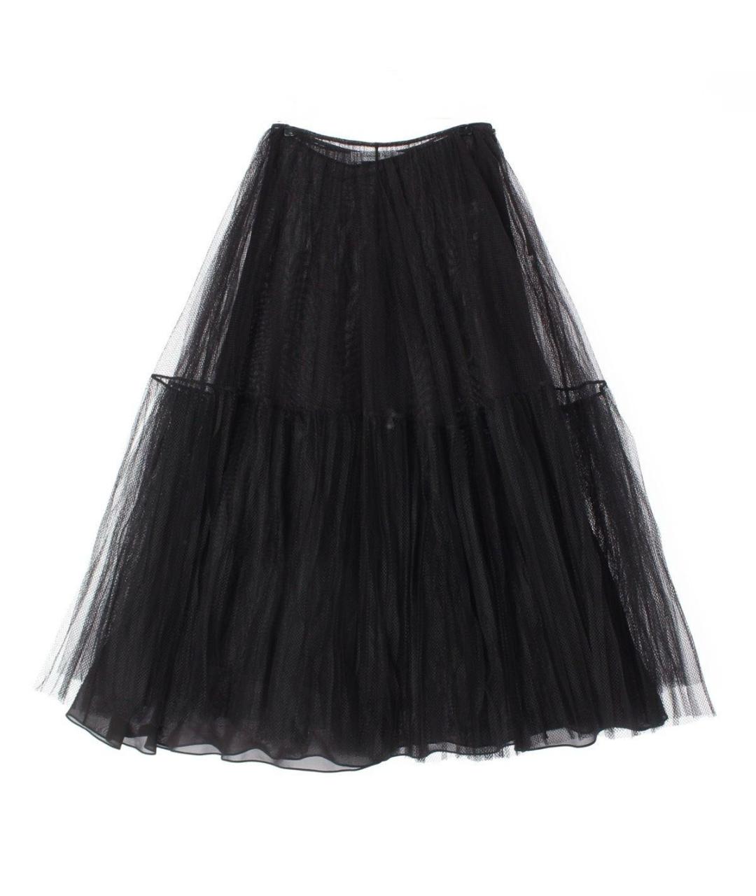 CHRISTIAN DIOR Черная полиамидовая юбка миди, фото 1
