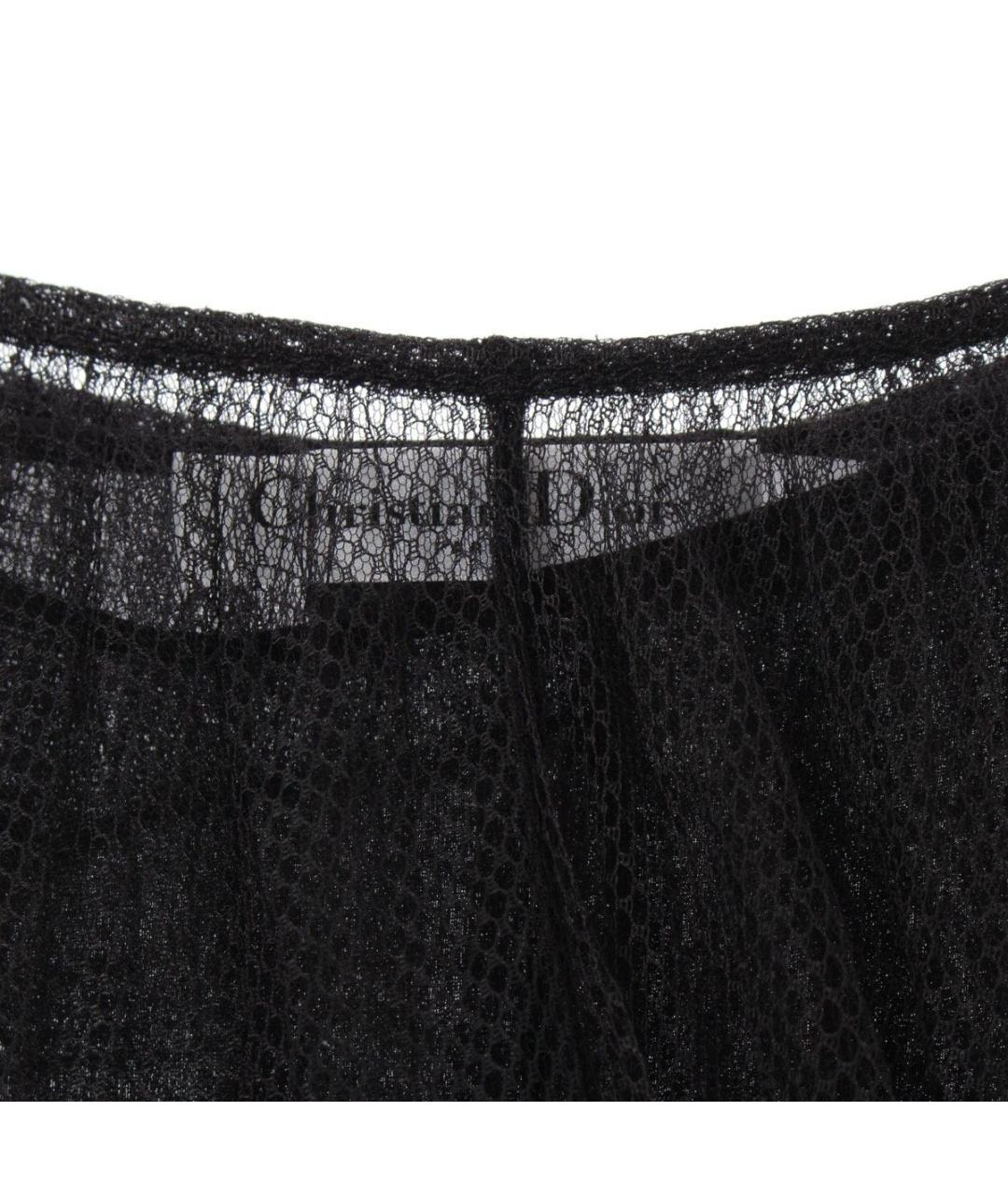 CHRISTIAN DIOR Черная полиамидовая юбка миди, фото 3