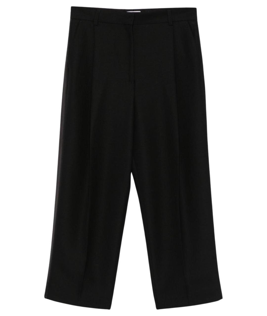 TOTEME Черные шерстяные прямые брюки, фото 1