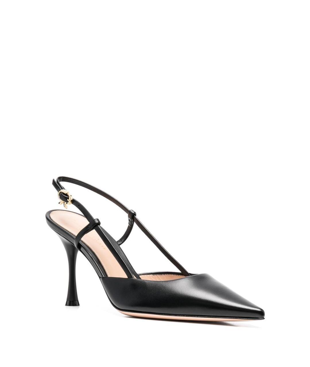 GIANVITO ROSSI Черные кожаные туфли, фото 2