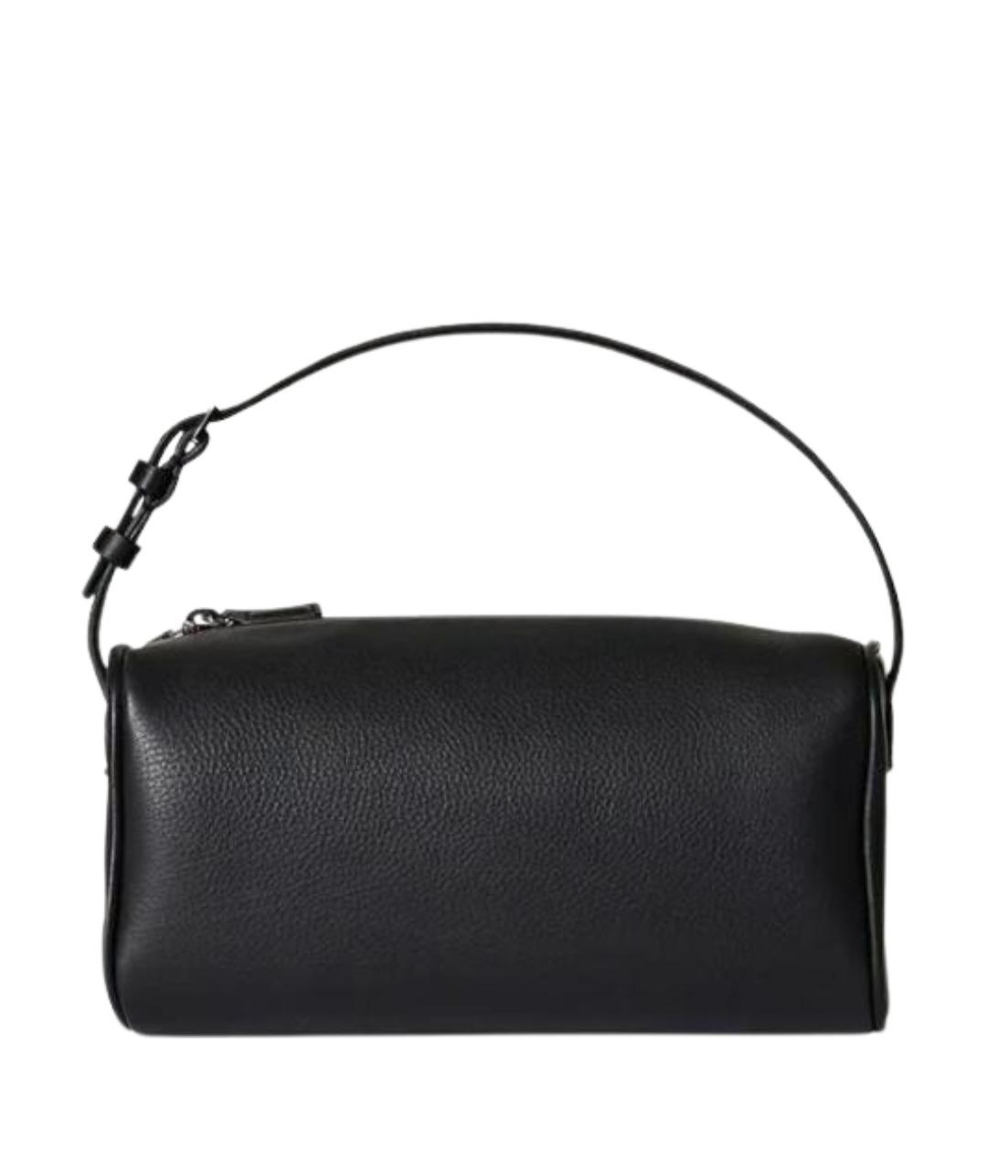 THE ROW Черная кожаная сумка с короткими ручками, фото 1