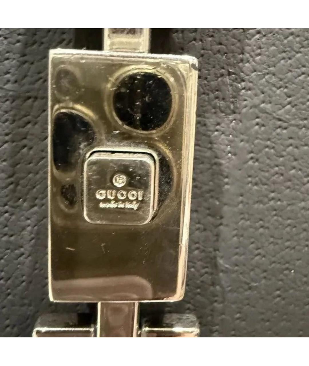 GUCCI Черная кожаная сумка с короткими ручками, фото 3