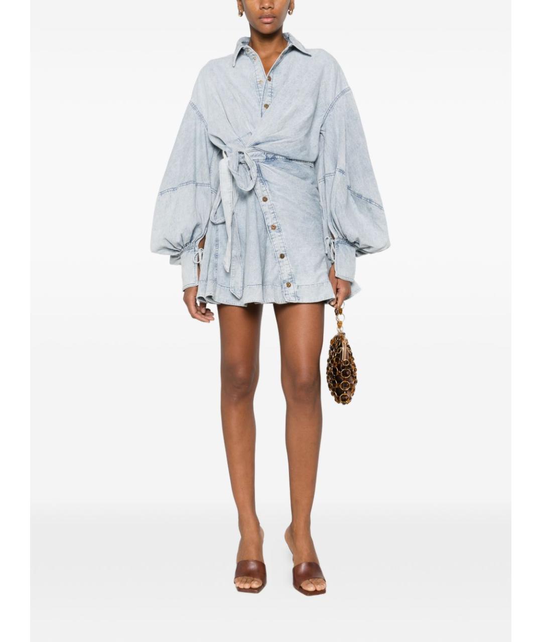 ZIMMERMANN Голубое хлопковое платье, фото 2