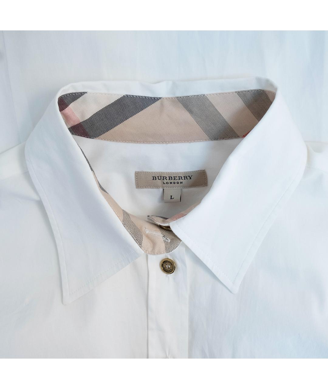 BURBERRY Белая хлопковая рубашка, фото 3