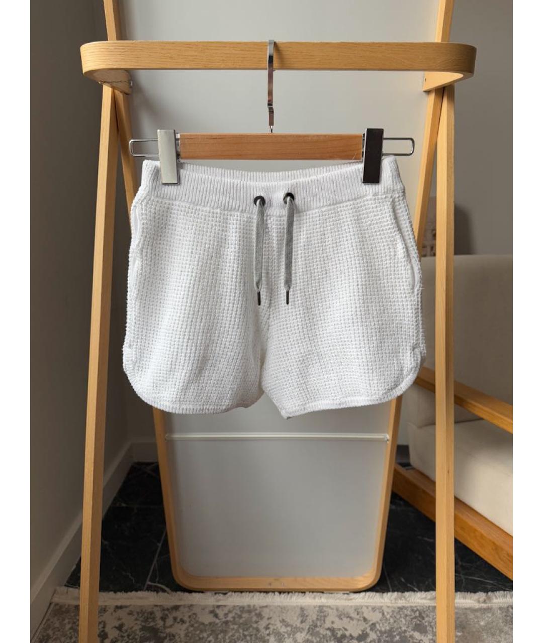 BRUNELLO CUCINELLI Белые хлопковые брюки и шорты, фото 9