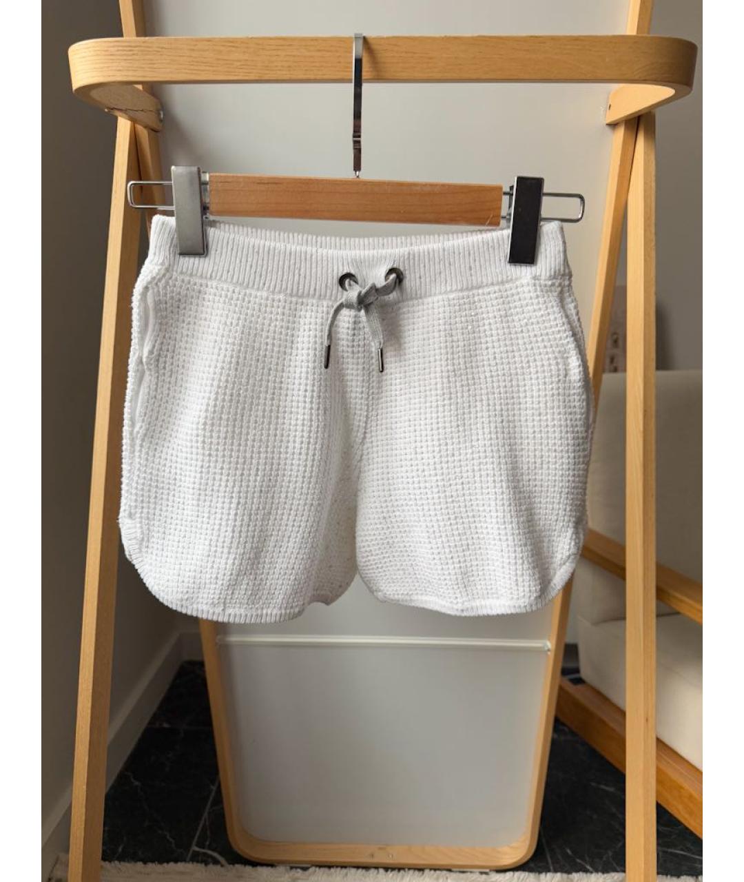 BRUNELLO CUCINELLI Белые хлопковые брюки и шорты, фото 3