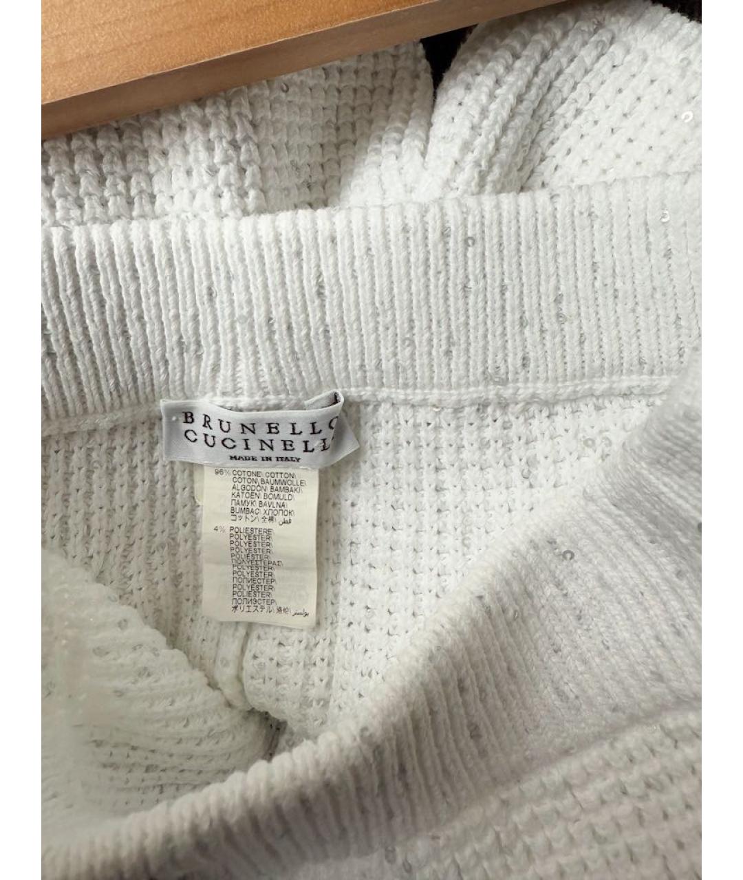 BRUNELLO CUCINELLI Белые хлопковые брюки и шорты, фото 8