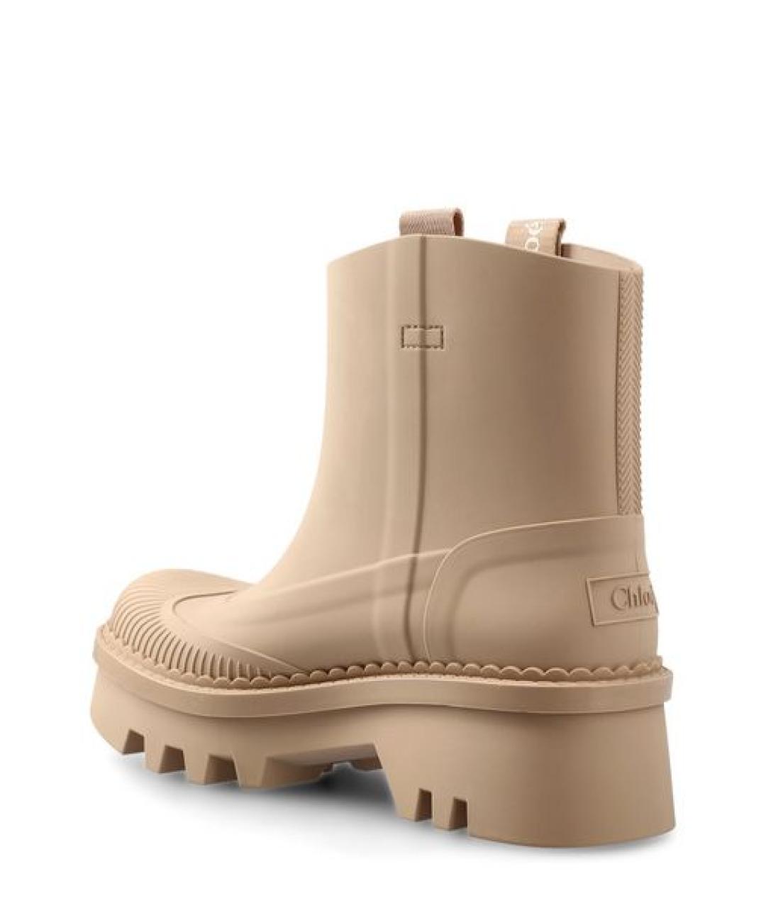 CHLOE Бежевые резиновые сапоги, фото 3