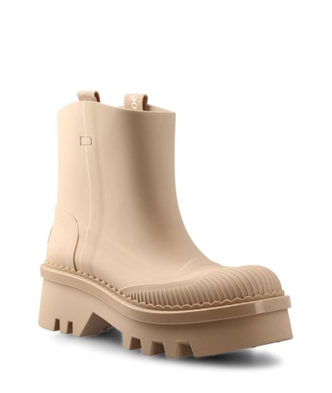 CHLOE Бежевые резиновые сапоги, фото 2