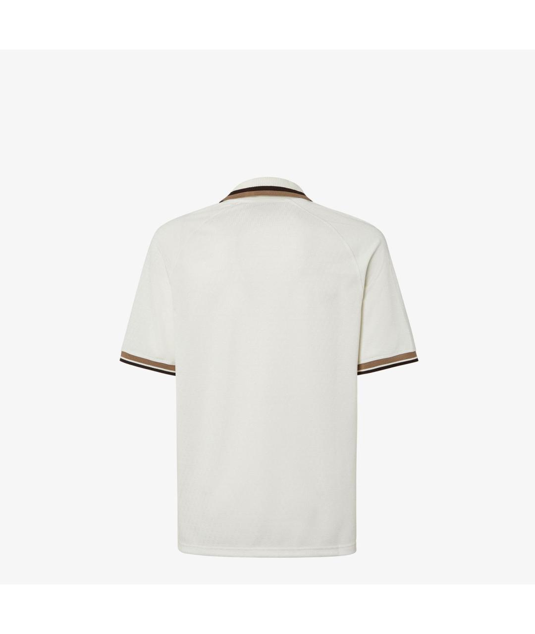 FENDI Белое поло с коротким рукавом, фото 2