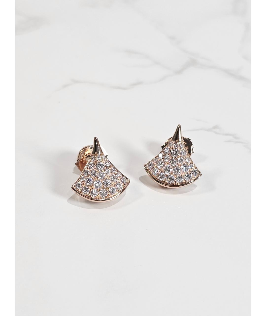 BVLGARI Золотые серьги из розового золота, фото 2