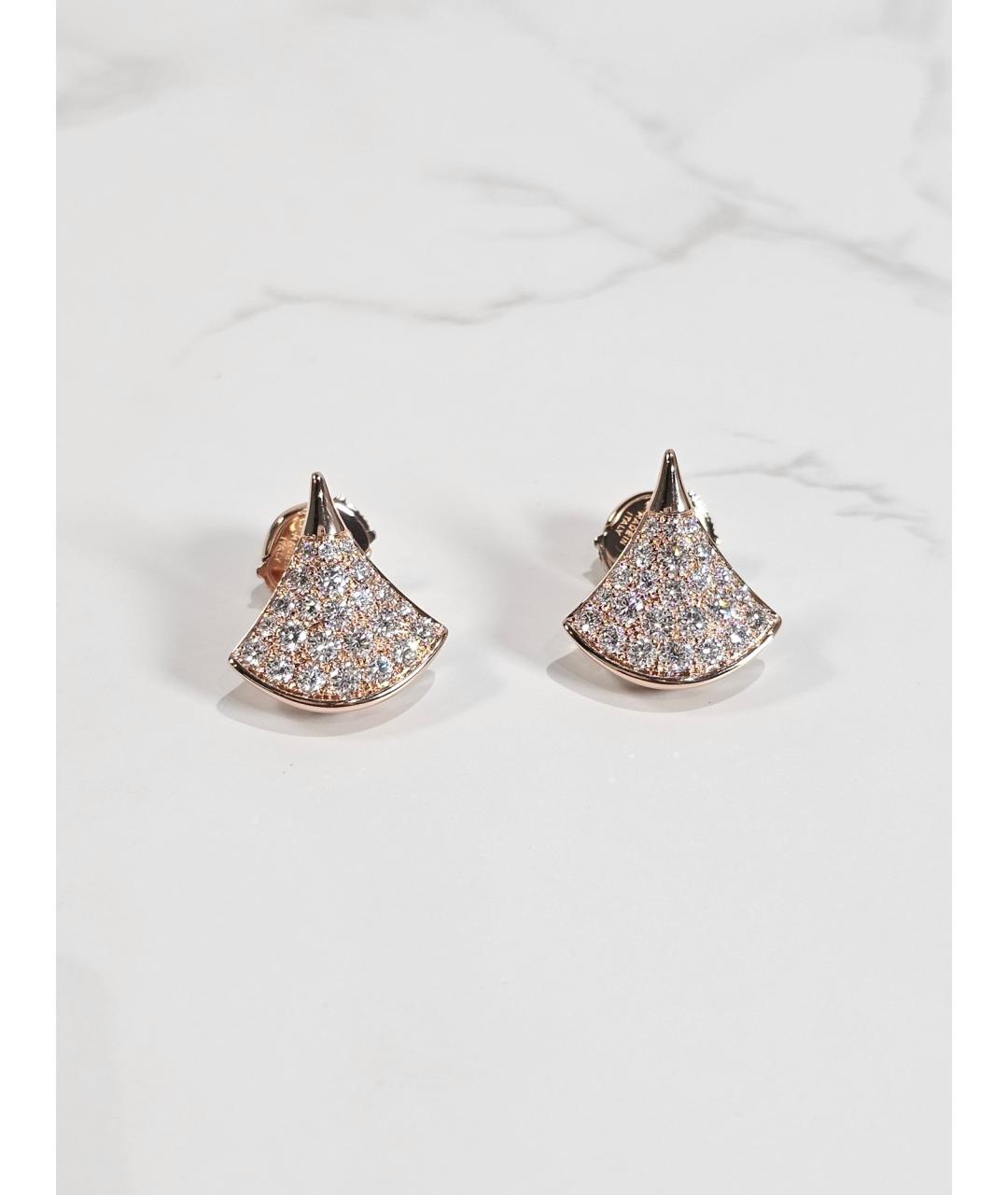 BVLGARI Золотые серьги из розового золота, фото 4