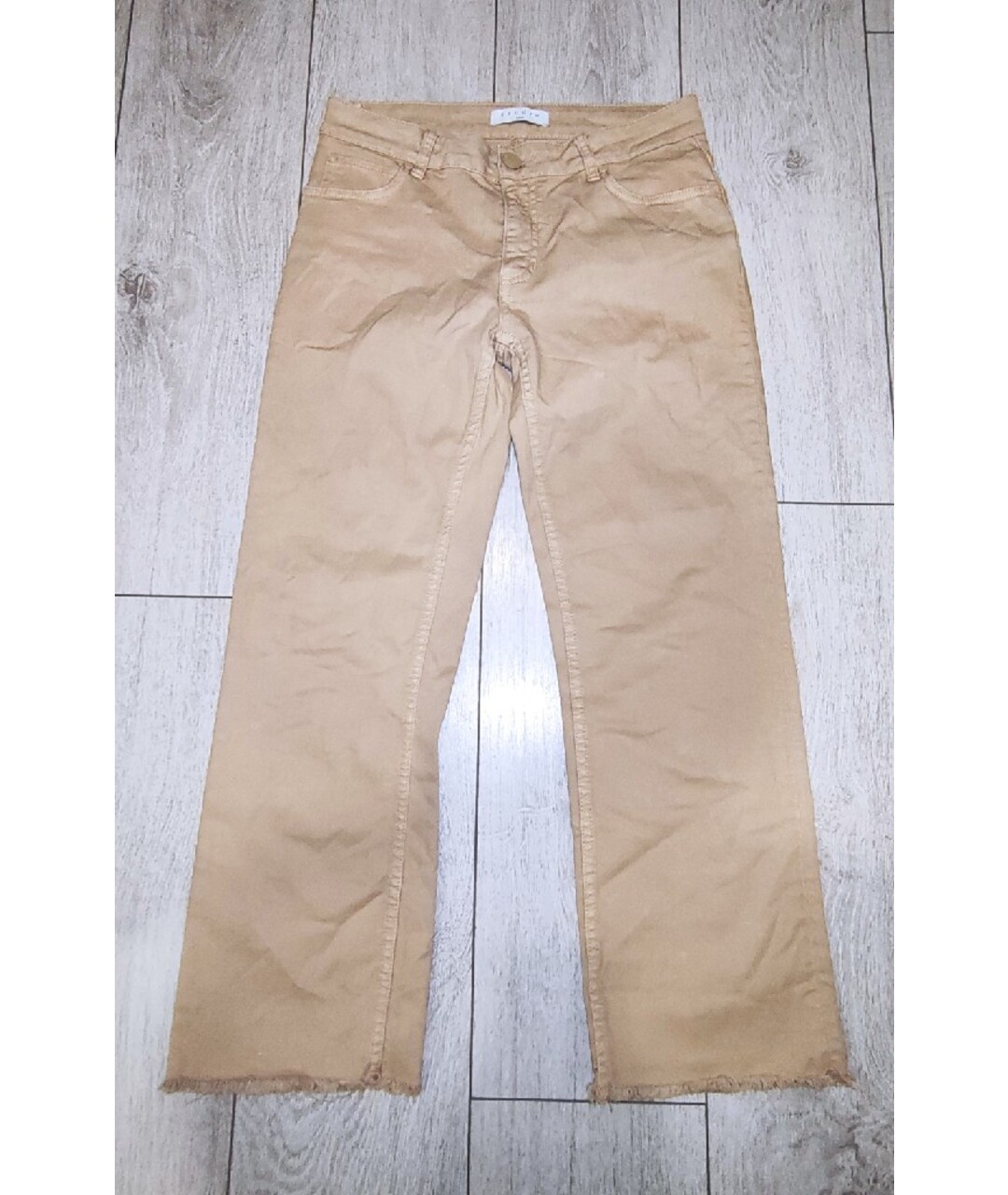 SANDRO Бежевые хлопко-эластановые прямые джинсы, фото 5