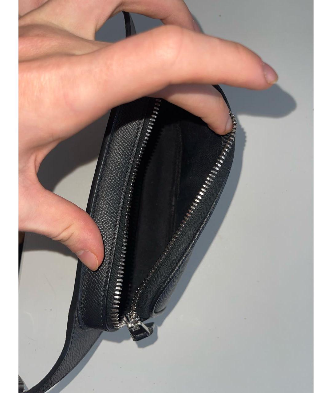 TOM FORD Черная кожаная поясная сумка, фото 4