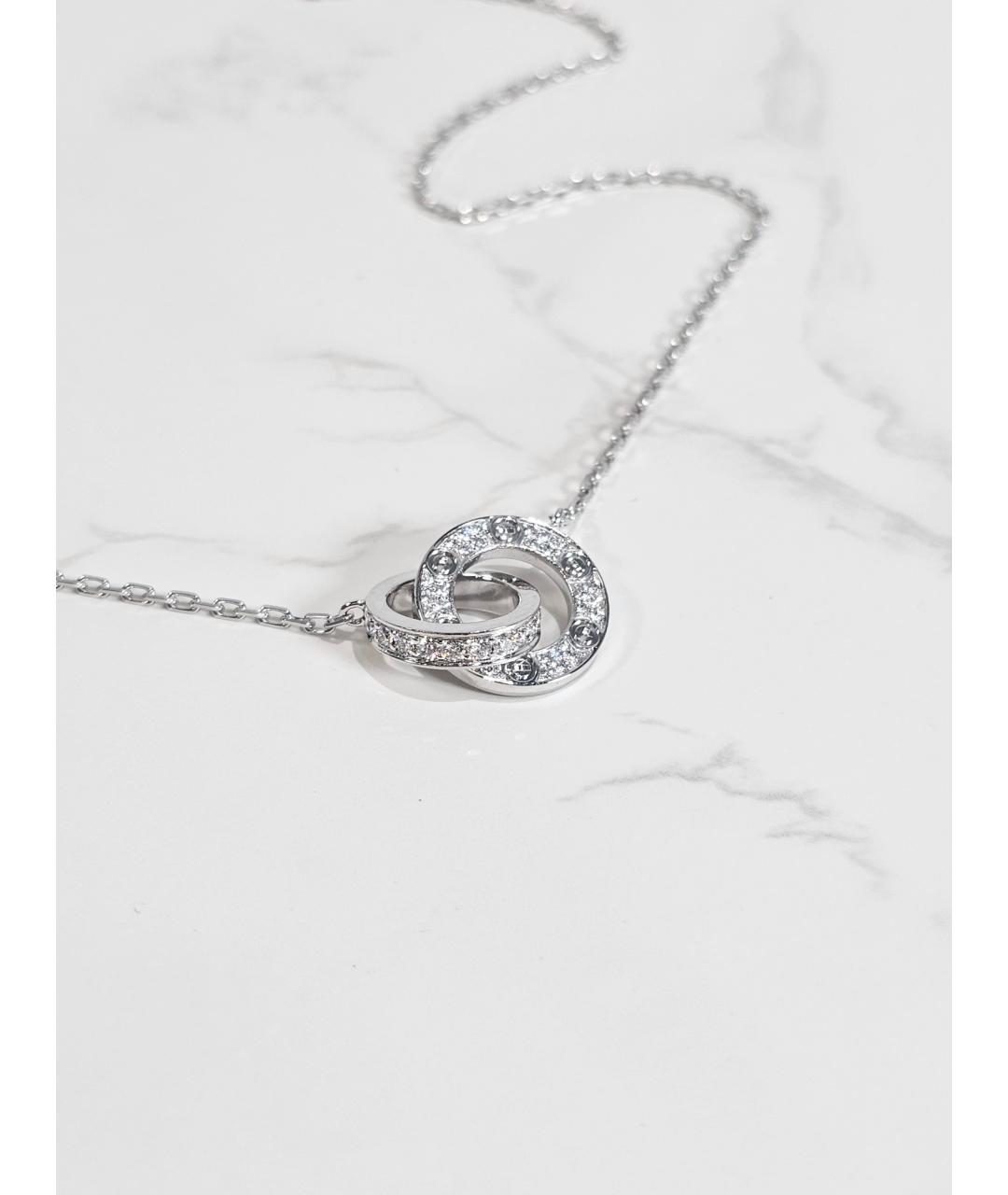 CARTIER Серебряное колье из белого золота, фото 2
