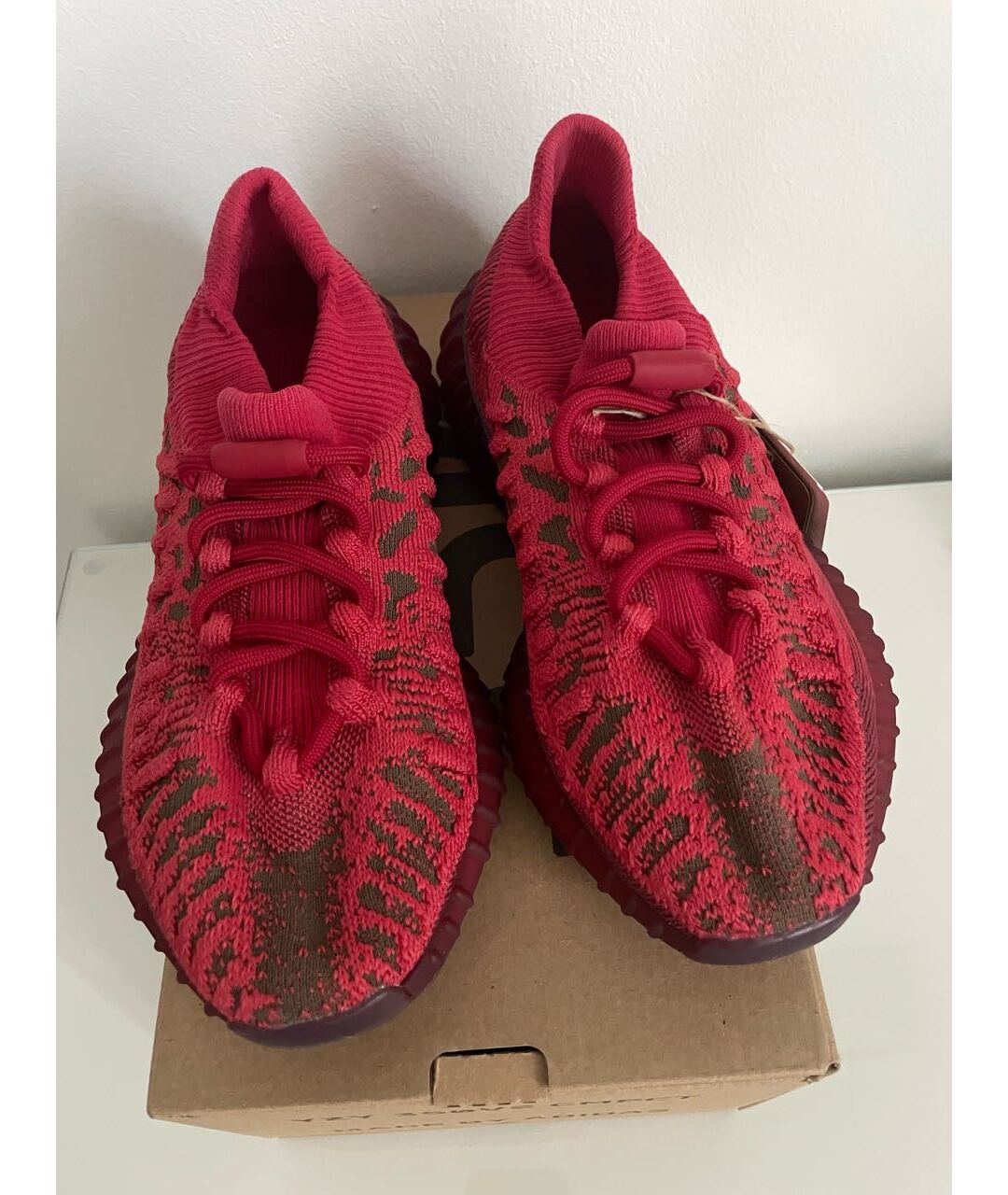 ADIDAS YEEZY Красные кроссовки, фото 3