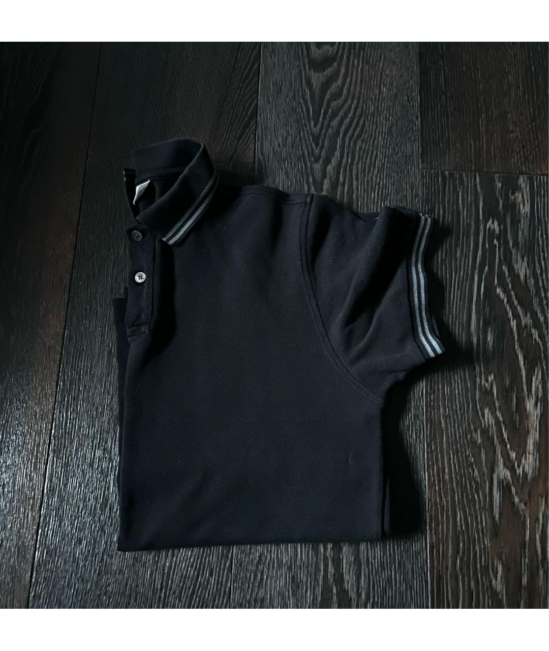 BRIONI Черное поло с коротким рукавом, фото 4