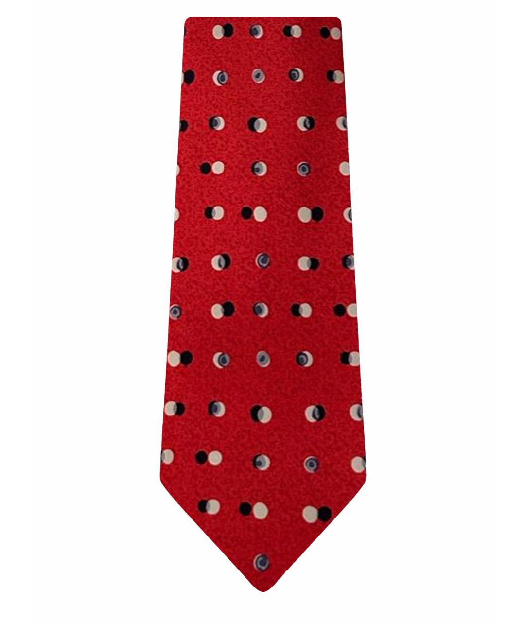 HERMES Красный шелковый галстук, фото 1