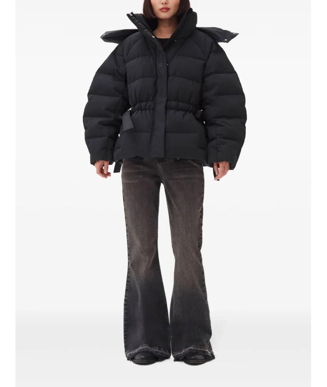 GANNI Черный полиэстеровый пуховик, фото 3